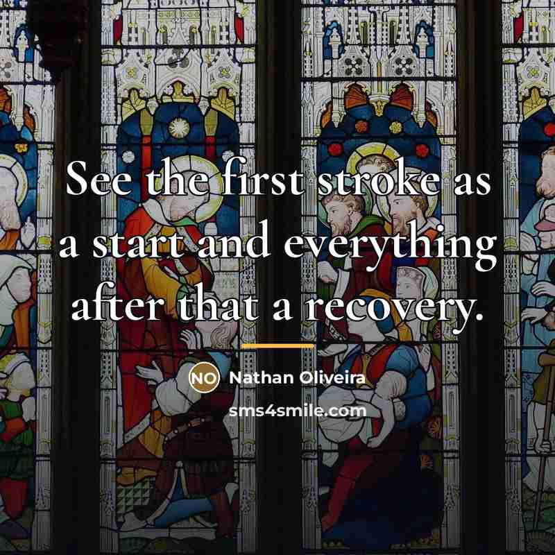 “See the first stroke as a start and everything after…” quote by Nathan Oliveira