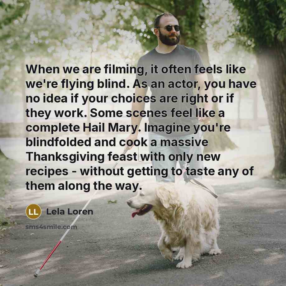 “When we are filming, it often feels like we're flying…” quote by Lela Loren
