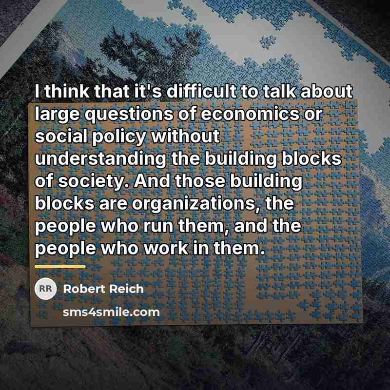 “I think that it's difficult to talk about large questions…” quote by Robert Reich