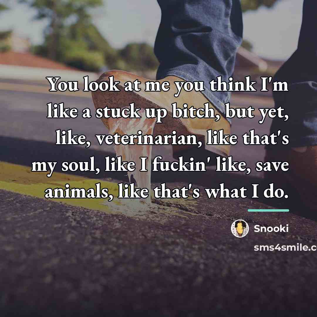 “You look at me you think I'm like a stuck…” quote by Snooki