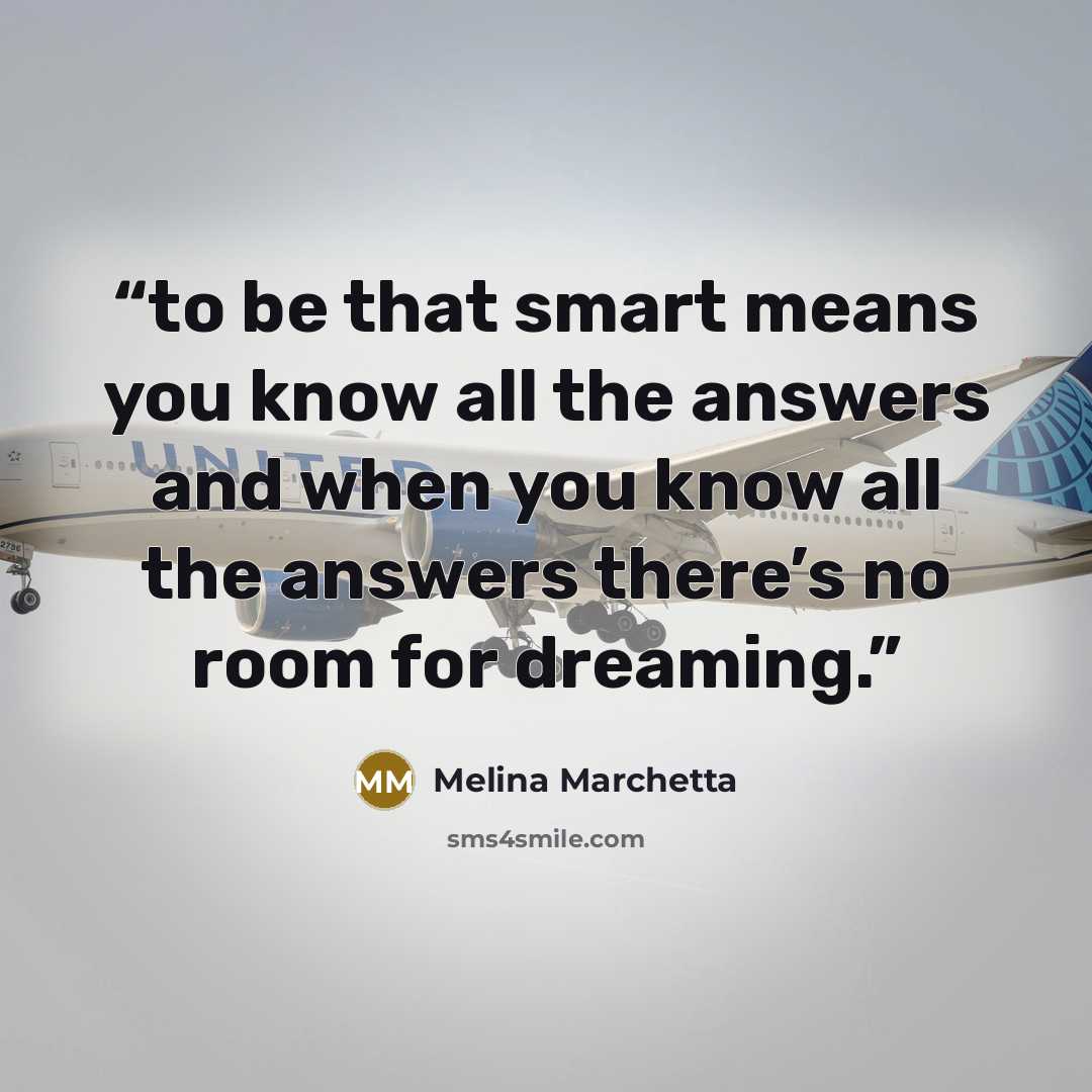 “to be that smart means you know all the answers and when you know all the answers there’s no room for dreaming.” quote by Melina Marchetta