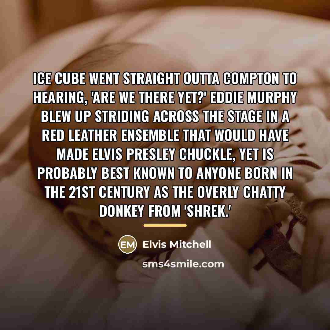 “Ice Cube went straight outta Compton to hearing, 'Are we…” quote by Elvis Mitchell