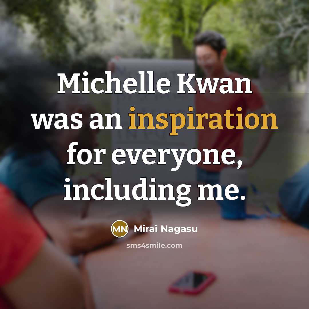“Michelle Kwan was an inspiration for everyone, including me.…” quote by Mirai Nagasu