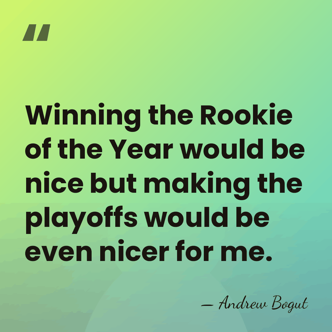 Winning the Rookie of the Year would be nice but making the&hellip; - Andrew Bogut
