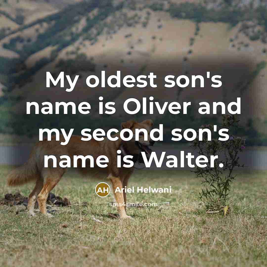 “My oldest son's name is Oliver and my second son's…” quote by Ariel Helwani