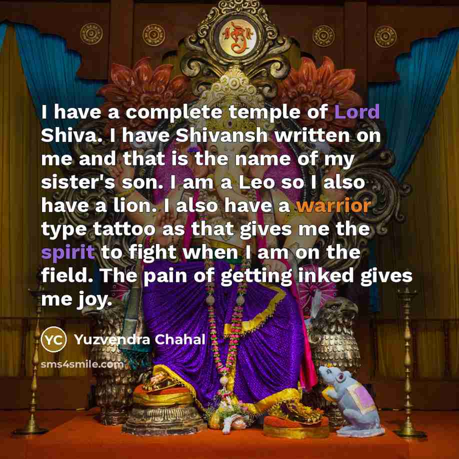 “I have a complete temple of Lord Shiva. I have…” quote by Yuzvendra Chahal