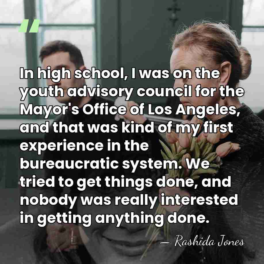 In high school, I was on the youth advisory council for the&hellip; - Rashida Jones