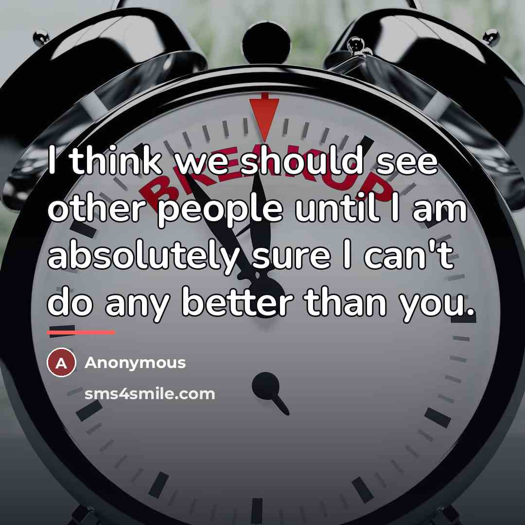 “I think we should see other people until I am…” quote by Anonymous