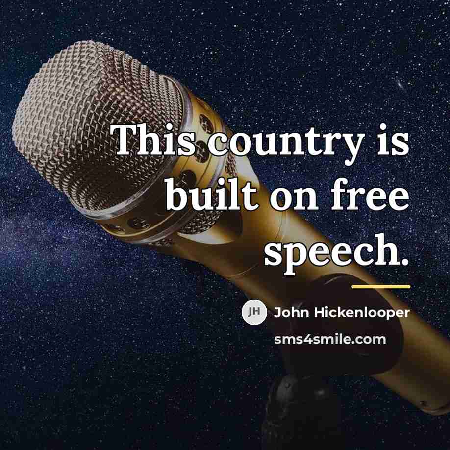 “This country is built on free speech.…” quote by John Hickenlooper