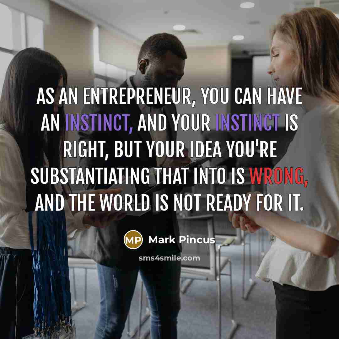 “As an entrepreneur, you can have an instinct, and your…” quote by Mark Pincus