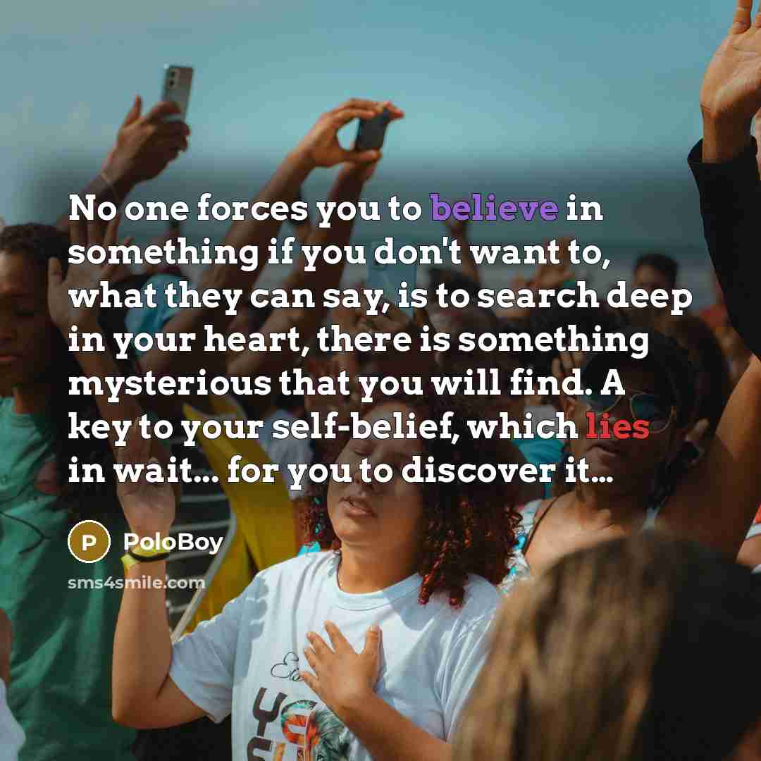 “No one forces you to believe in something if you…” quote by PoloBoy