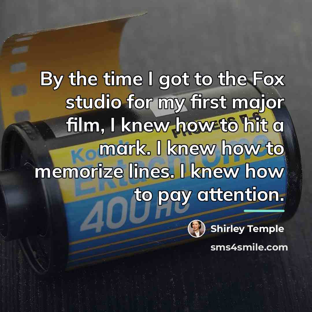“By the time I got to the Fox studio for…” quote by Shirley Temple
