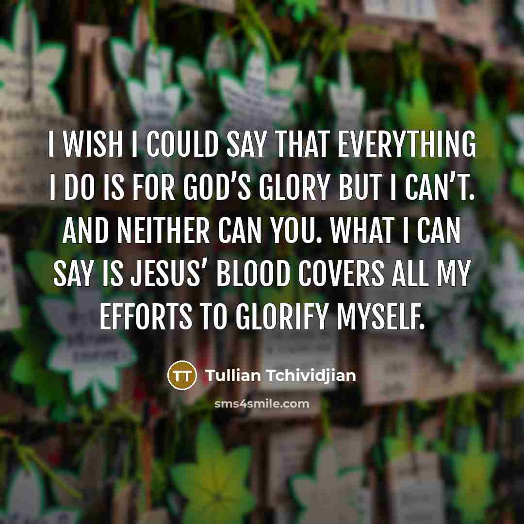 “I wish I could say that everything I do is…” quote by Tullian Tchividjian