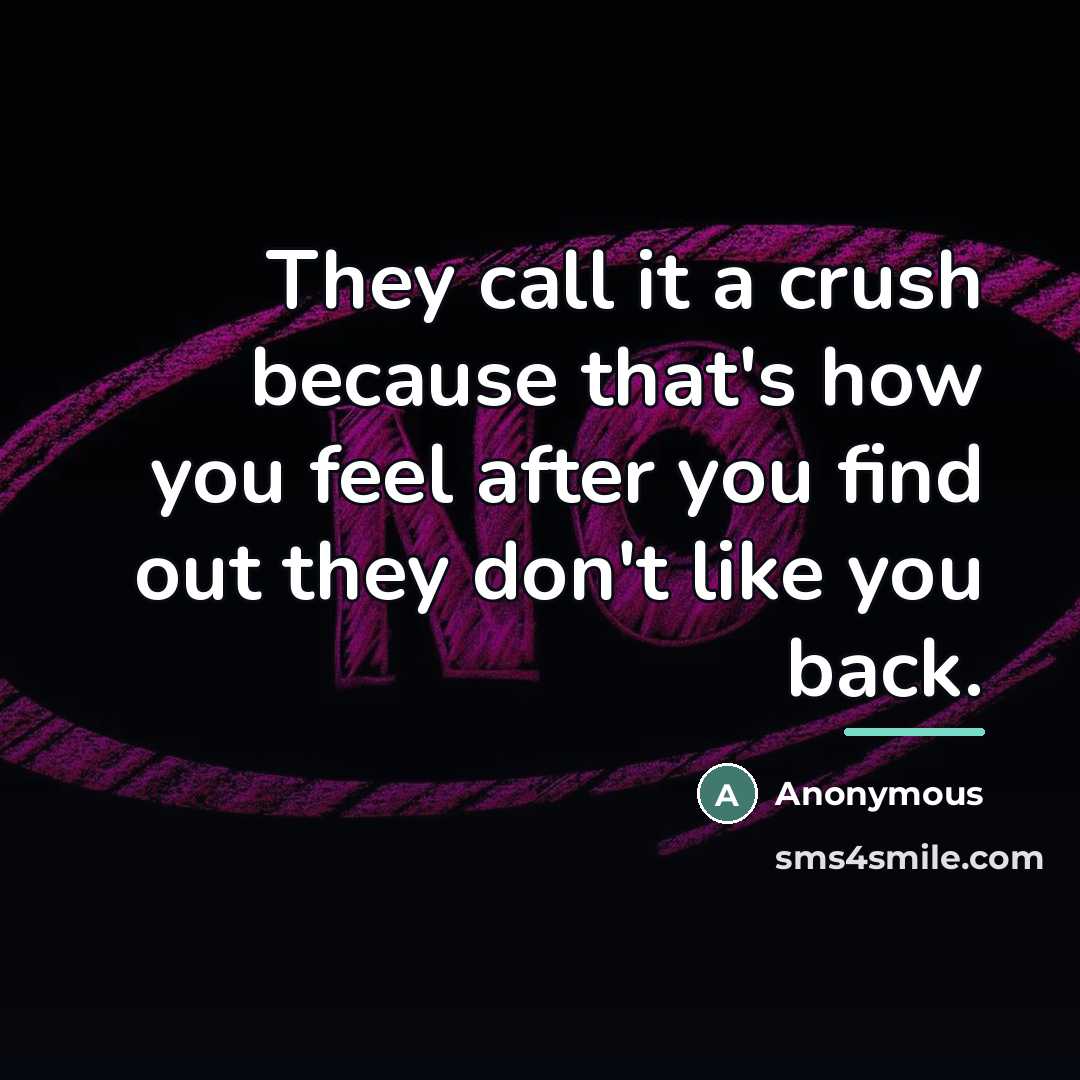 “They call it a crush because that's how you feel…” quote by Anonymous