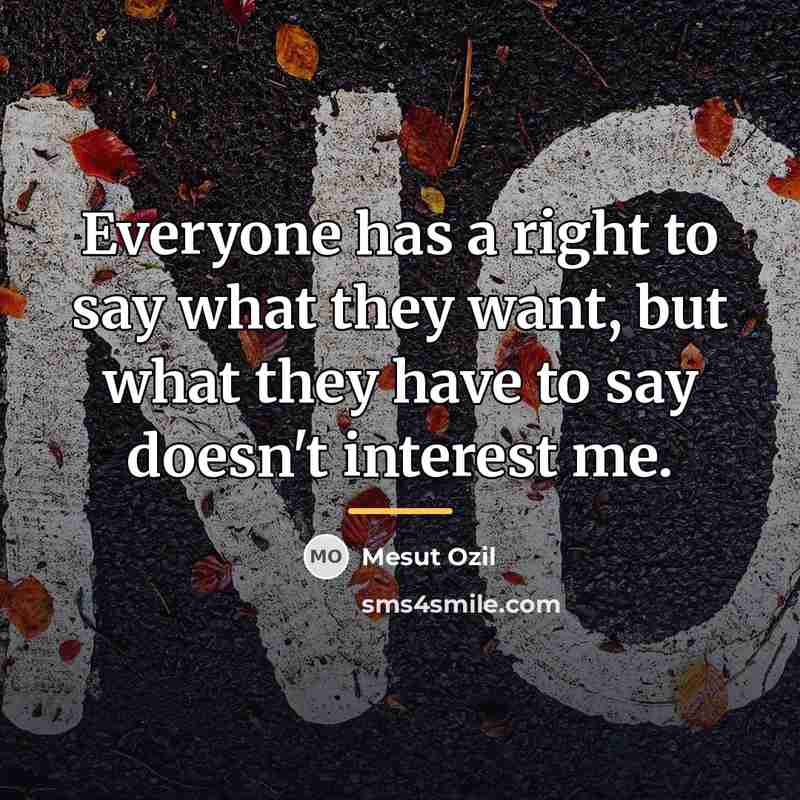 “Everyone has a right to say what they want, but…” quote by Mesut Ozil