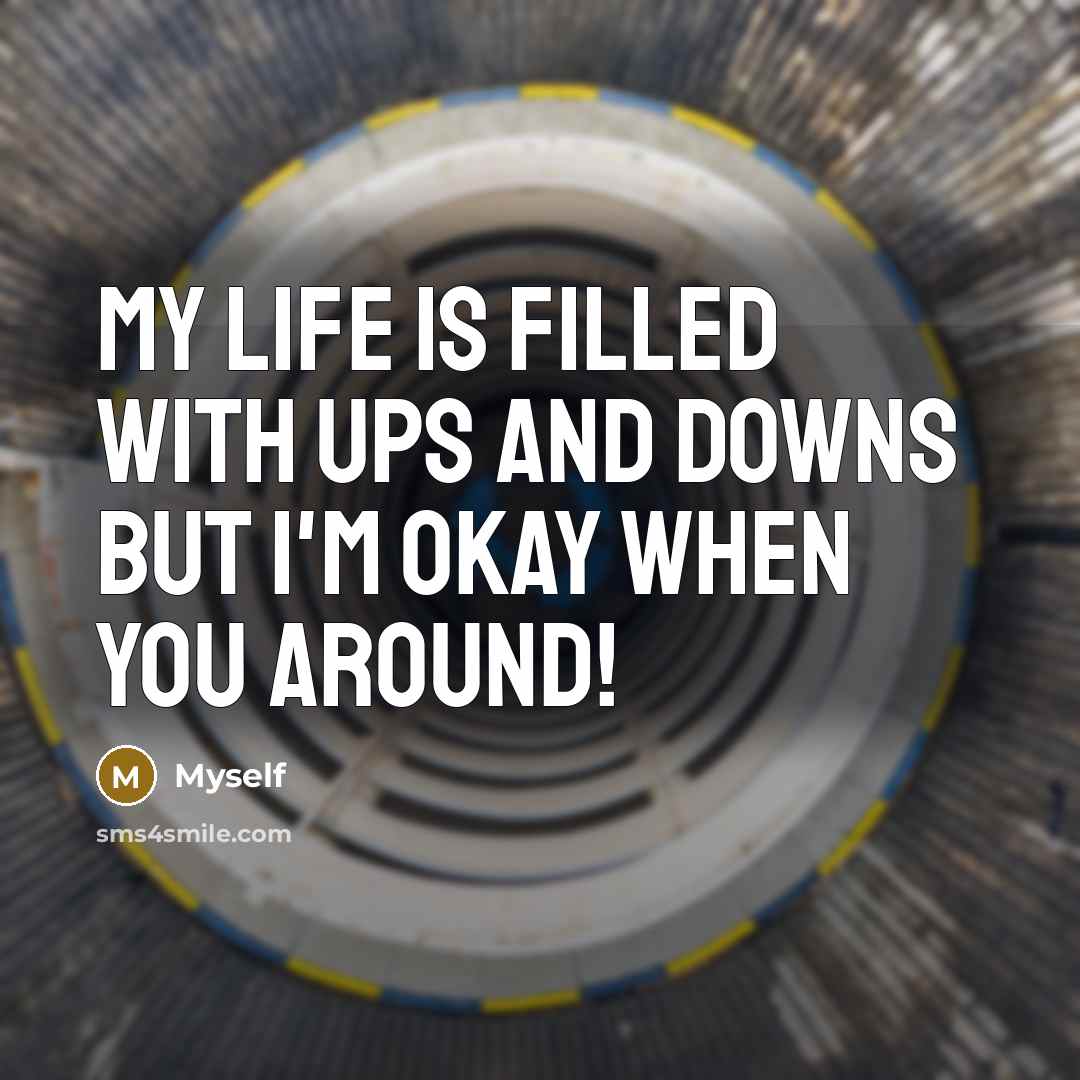 “My life is filled with ups and downs but I'm…” quote by Myself