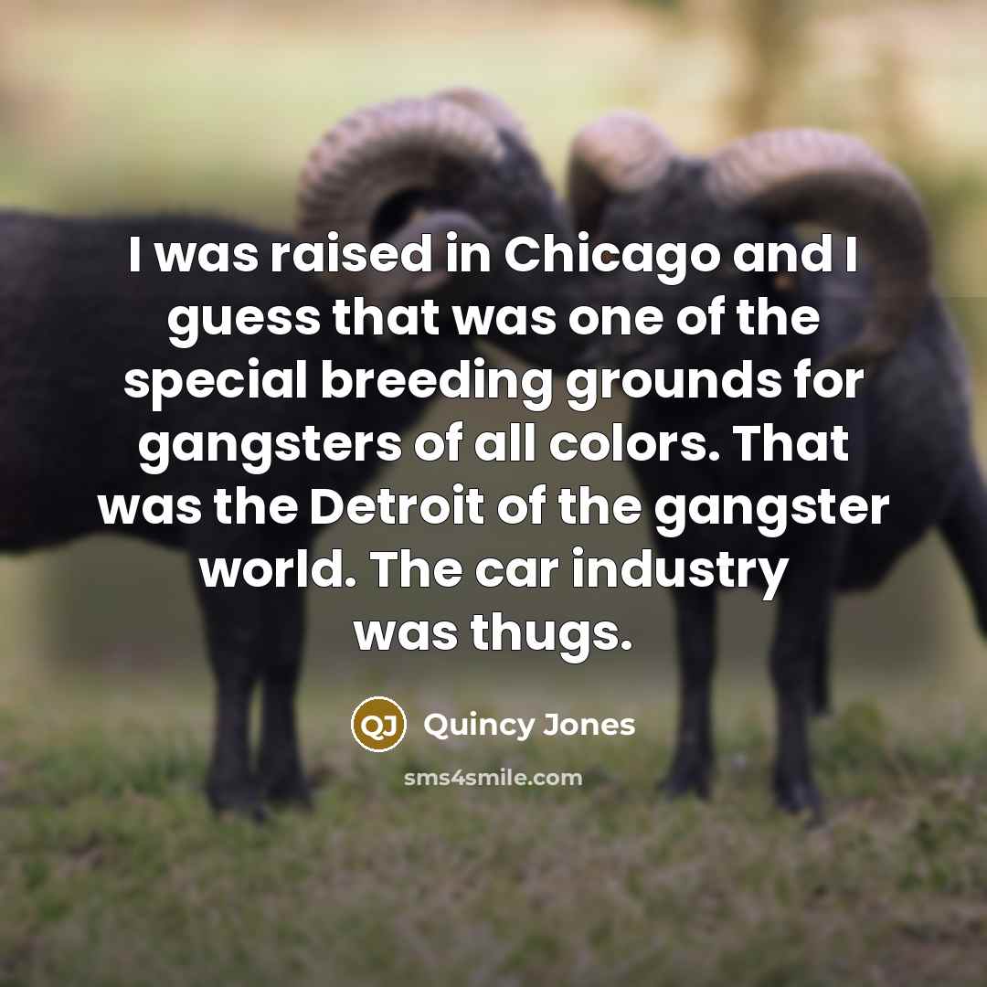 “I was raised in Chicago and I guess that was…” quote by Quincy Jones