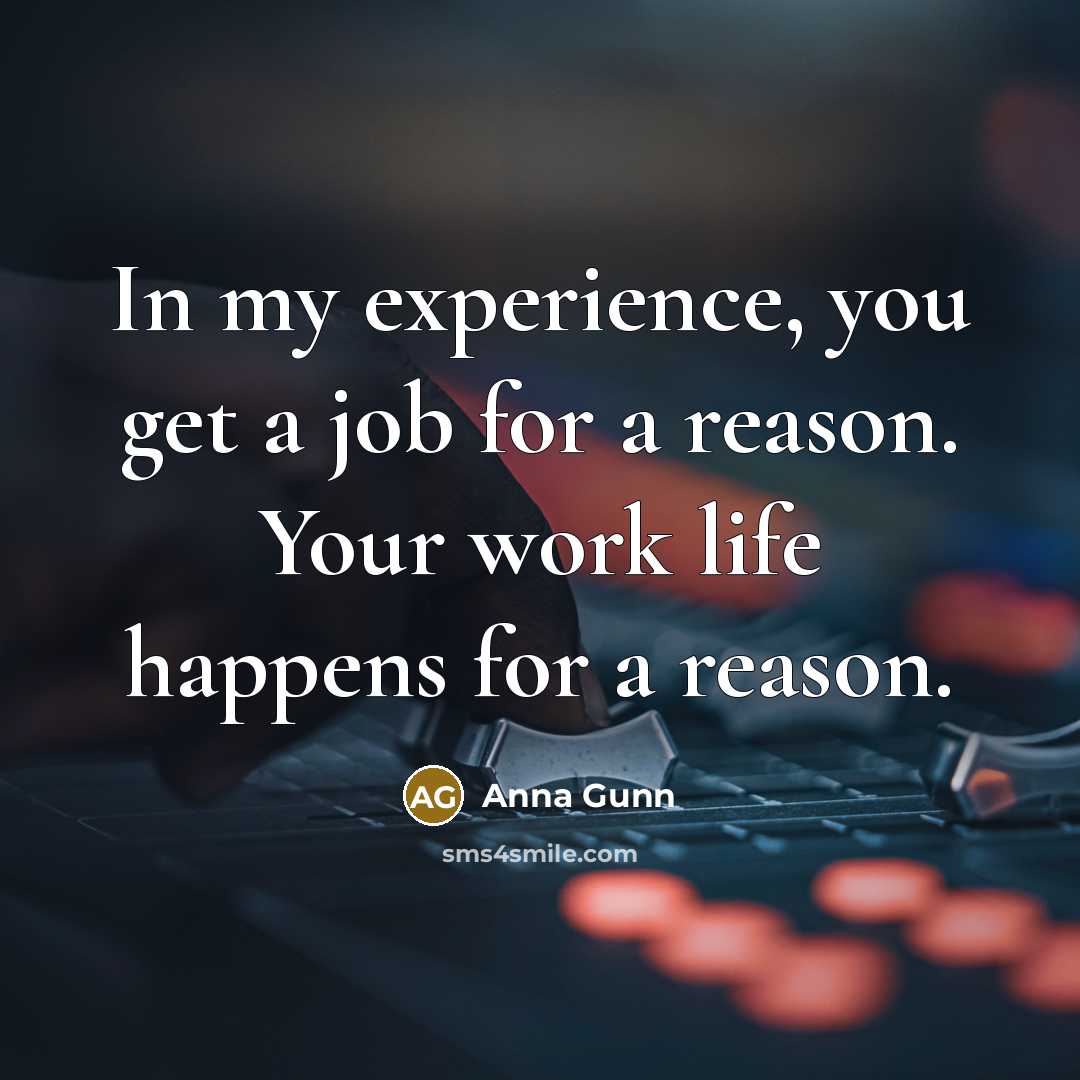 “In my experience, you get a job for a reason.…” quote by Anna Gunn