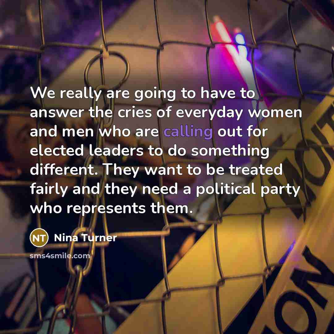 “We really are going to have to answer the cries…” quote by Nina Turner