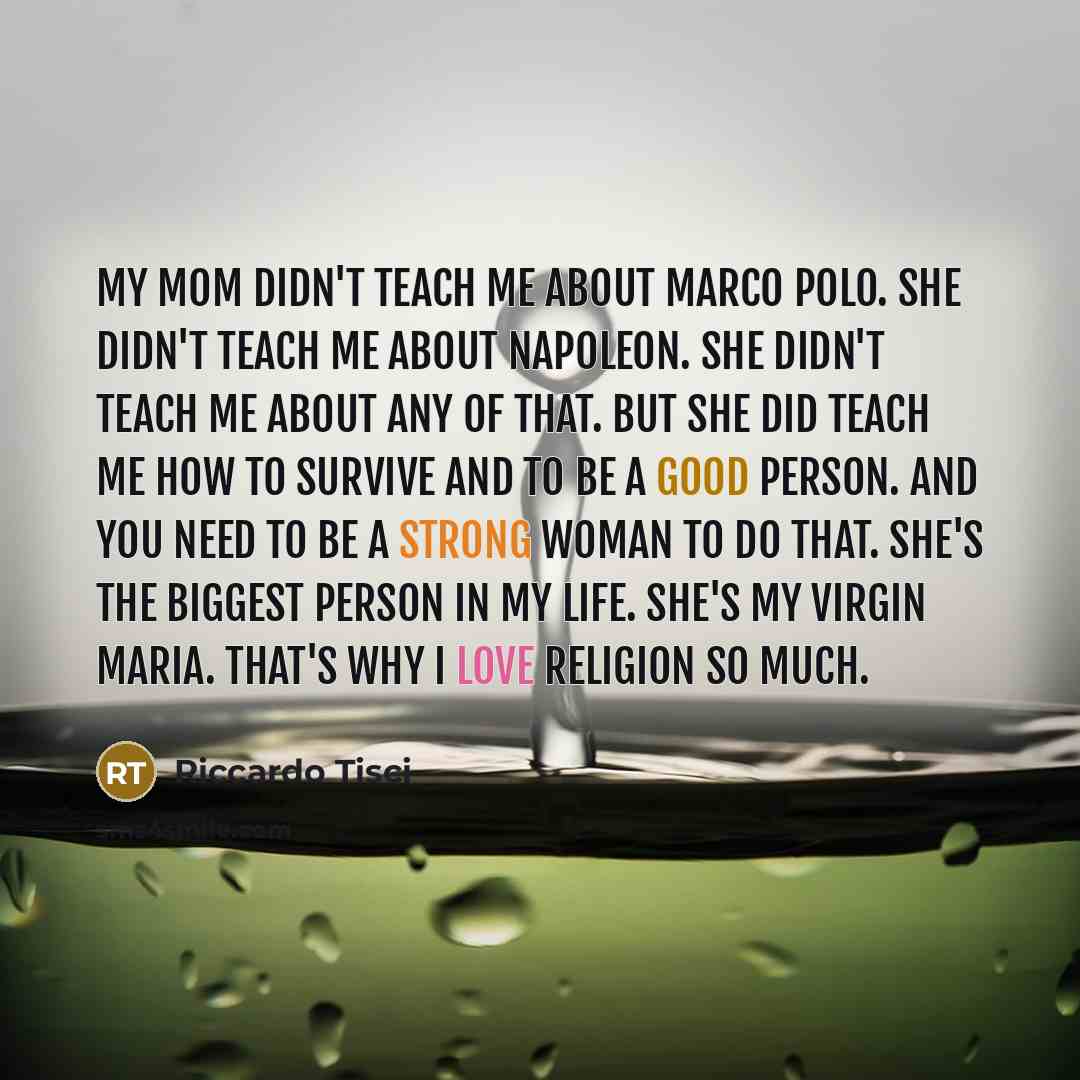 “My mom didn't teach me about Marco Polo. She didn't…” quote by Riccardo Tisci