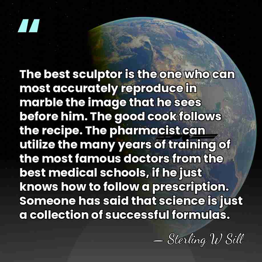 The best sculptor is the one who can most accurately reproduce in&hellip; - Sterling W Sill