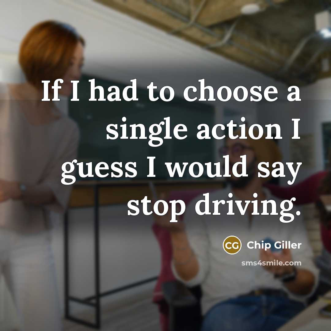 “If I had to choose a single action I guess…” quote by Chip Giller