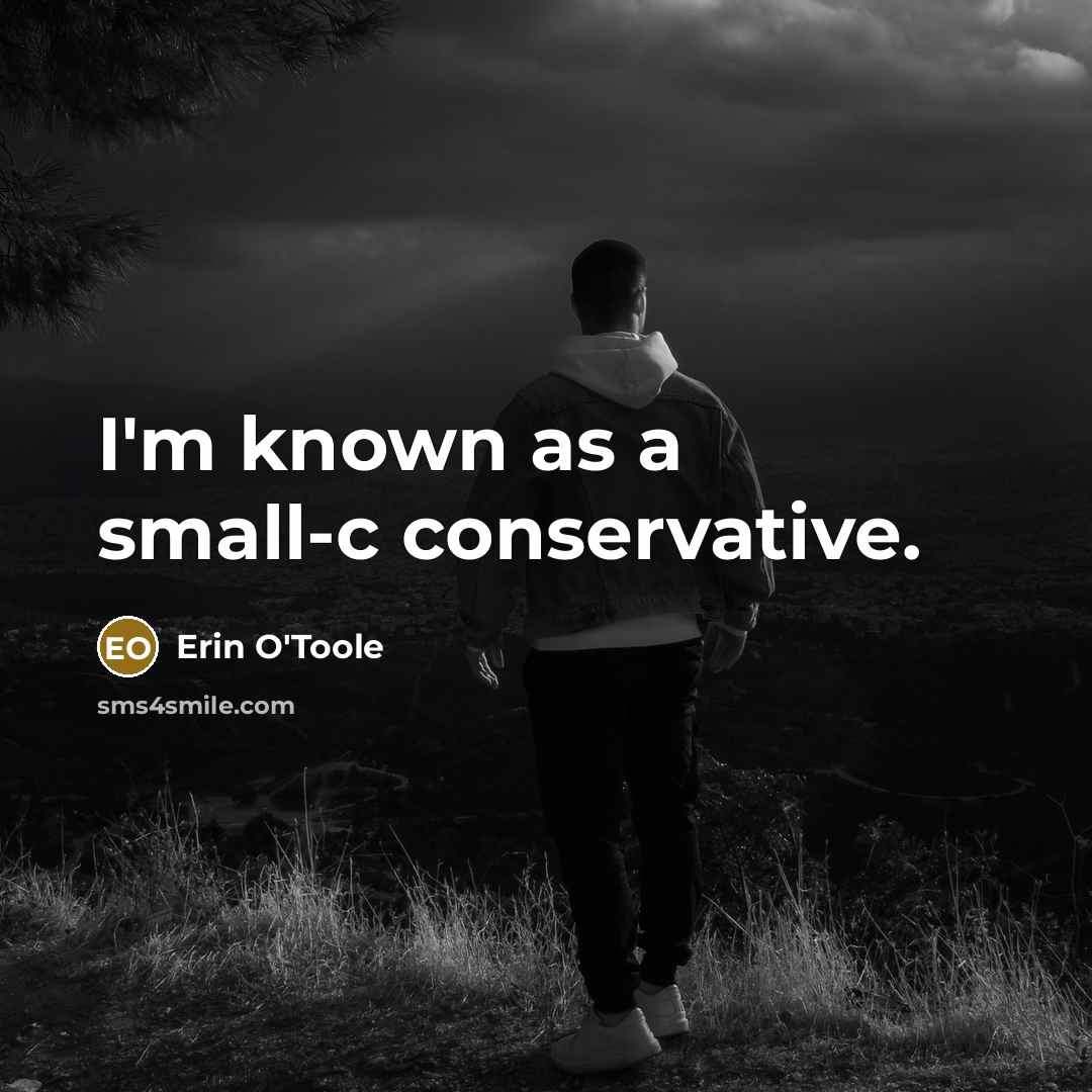 “I'm known as a small-c conservative.…” quote by Erin O'Toole