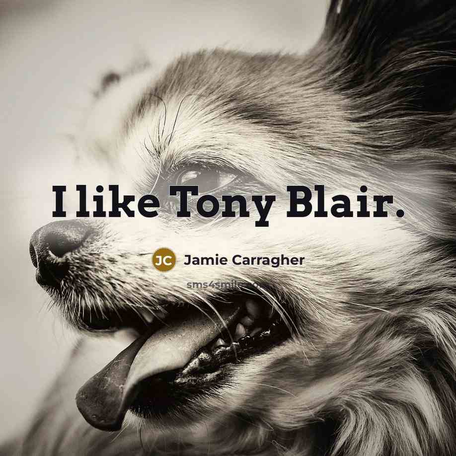“I like Tony Blair.…” quote by Jamie Carragher