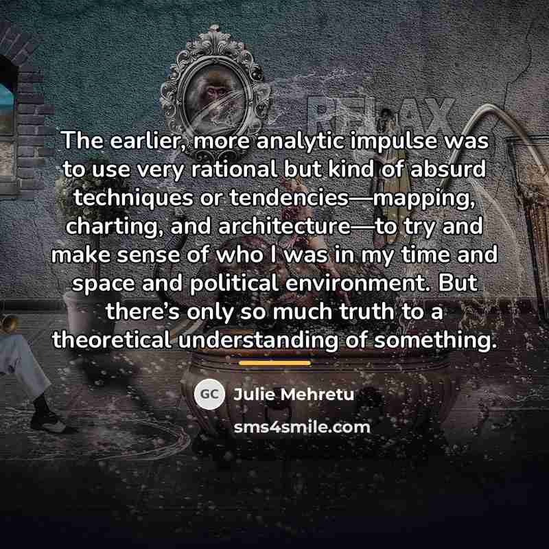 “The earlier, more analytic impulse was to use very rational…” quote by Julie Mehretu
