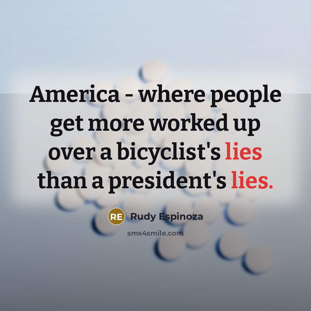 “America - where people get more worked up over a…” quote by Rudy Espinoza