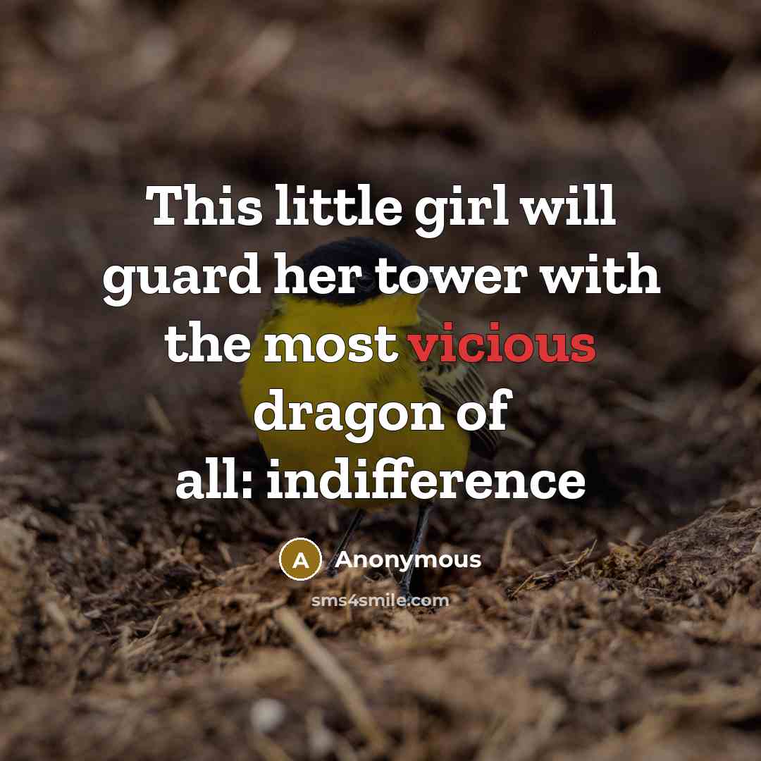 “This little girl will guard her tower with the most…” quote by Anonymous