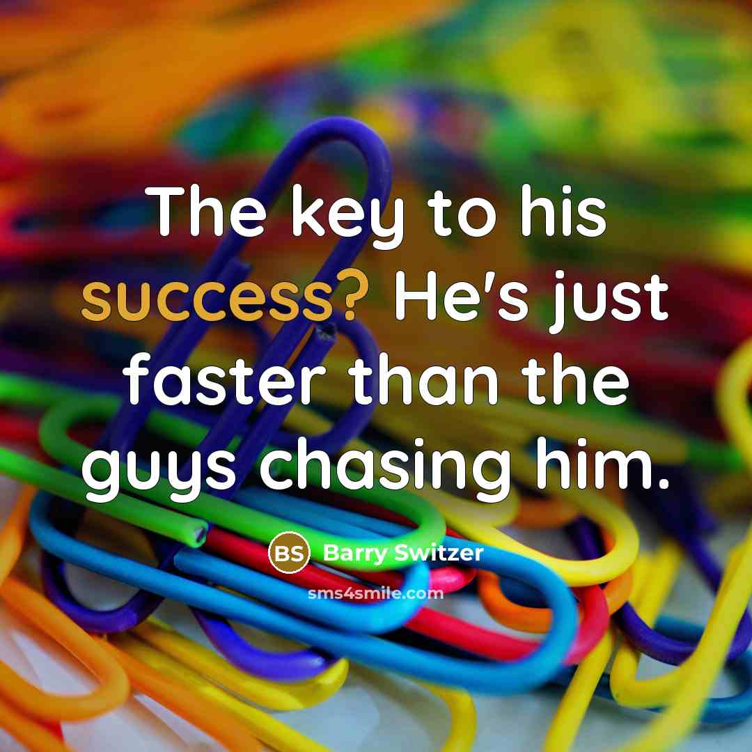 “The key to his success? He's just faster than the…” quote by Barry Switzer