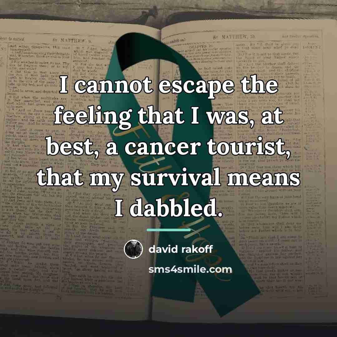 “I cannot escape the feeling that I was, at best,…” quote by David Rakoff