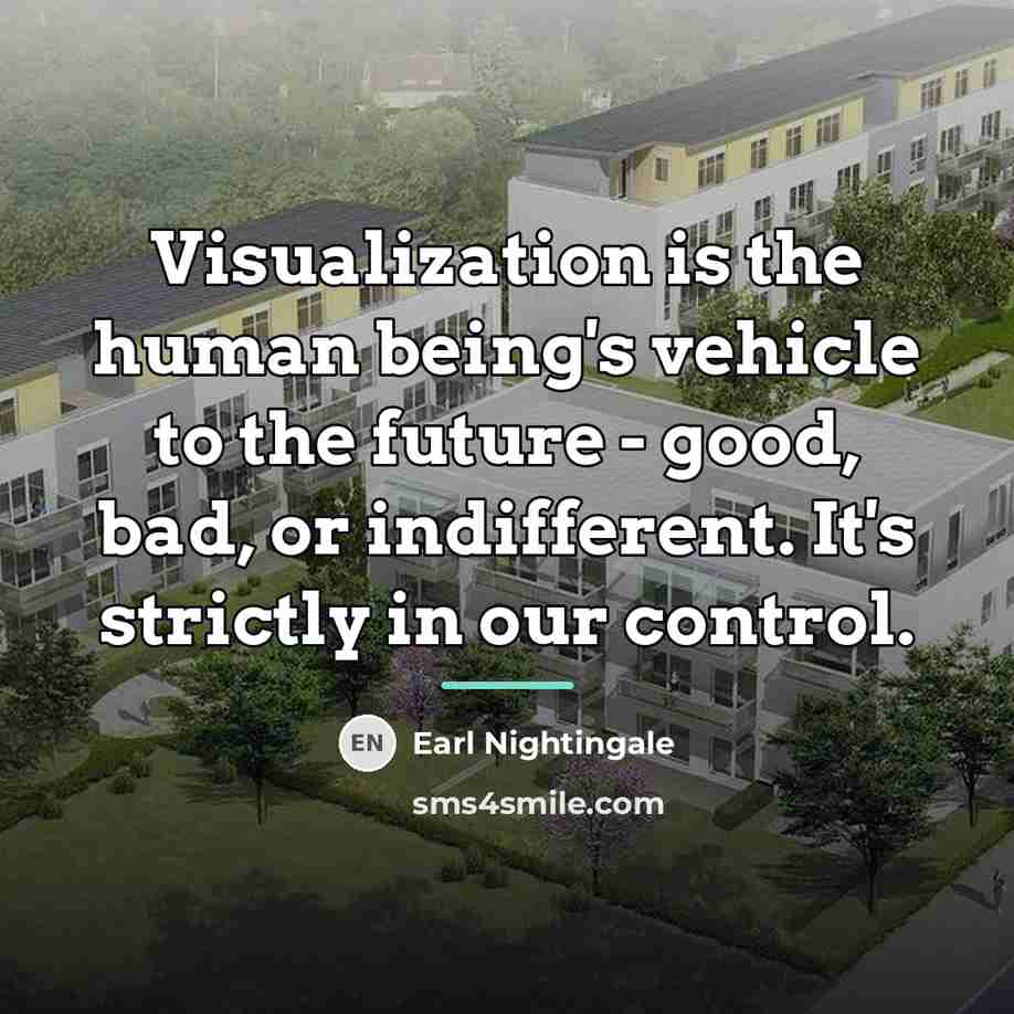 “Visualization is the human being's vehicle to the future -…” quote by Earl Nightingale