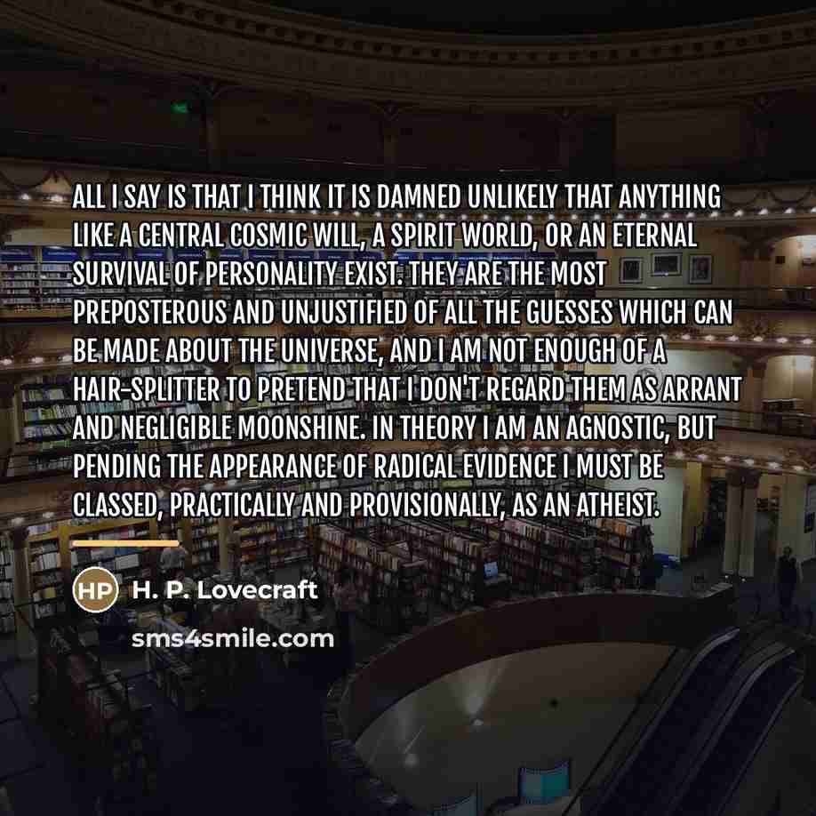 “All I say is that I think it is damned…” quote by H. P. Lovecraft