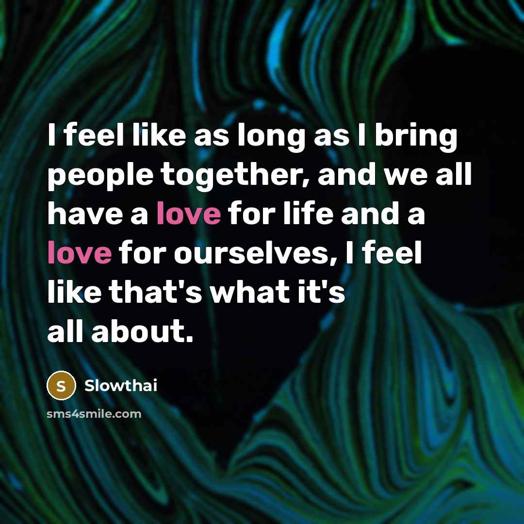 “I feel like as long as I bring people together,…” quote by Slowthai
