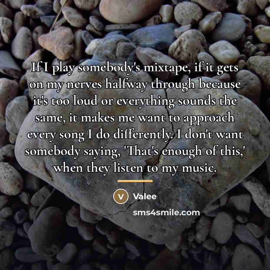 “If I play somebody's mixtape, if it gets on my…” quote by Valee