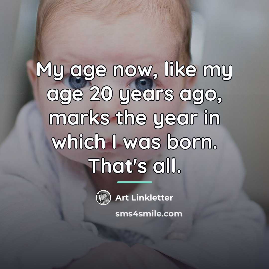 “My age now, like my age 20 years ago, marks…” quote by Art Linkletter