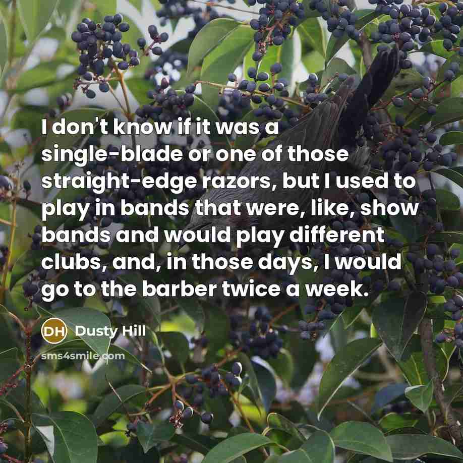 “I don't know if it was a single-blade or one…” quote by Dusty Hill