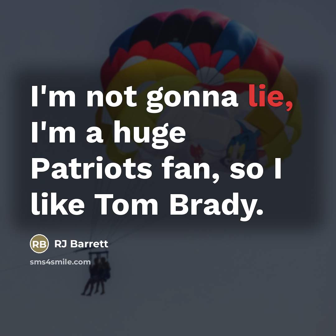 “I'm not gonna lie, I'm a huge Patriots fan, so…” quote by RJ Barrett