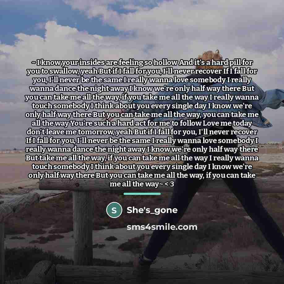 “~ I know your insides are feeling so hollow And…” quote by She's_gone