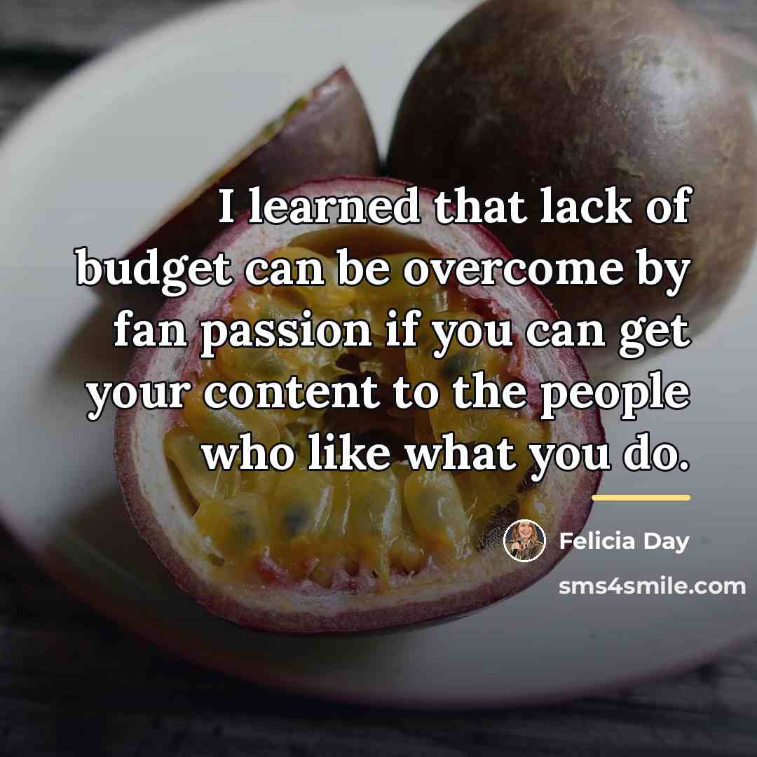 “I learned that lack of budget can be overcome by…” quote by Felicia Day