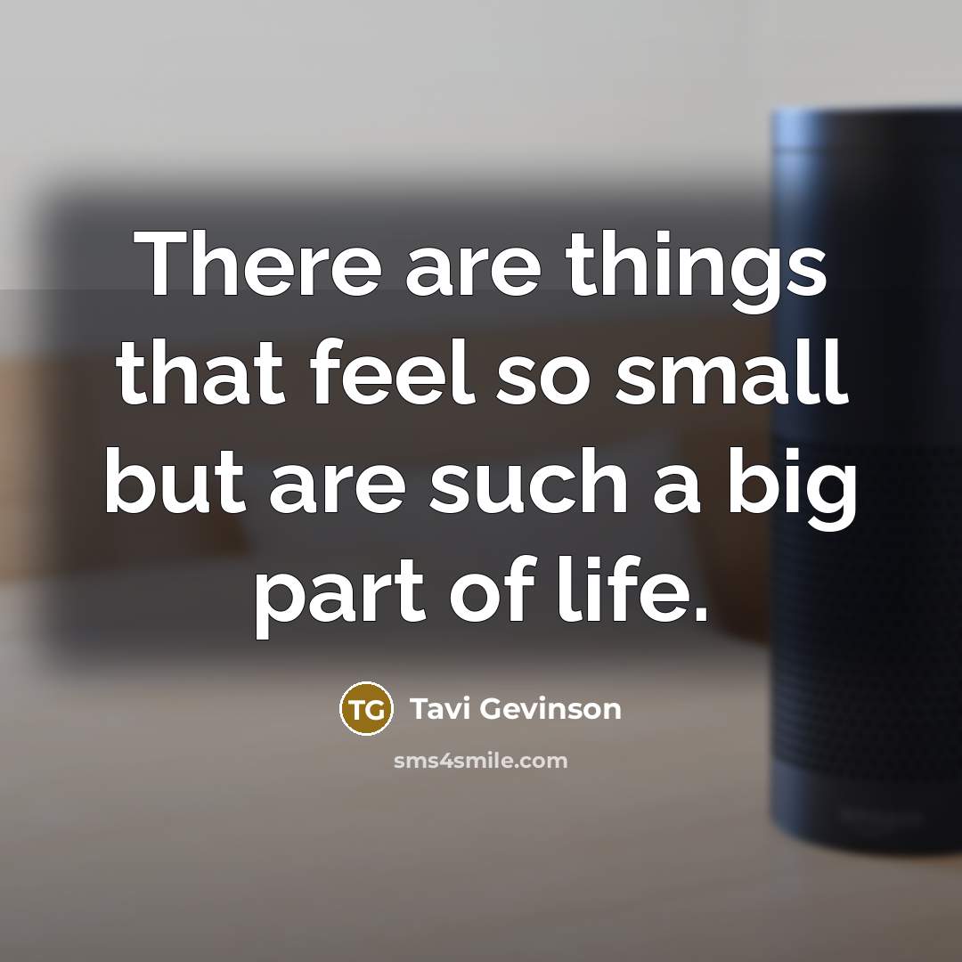 “There are things that feel so small but are such…” quote by Tavi Gevinson
