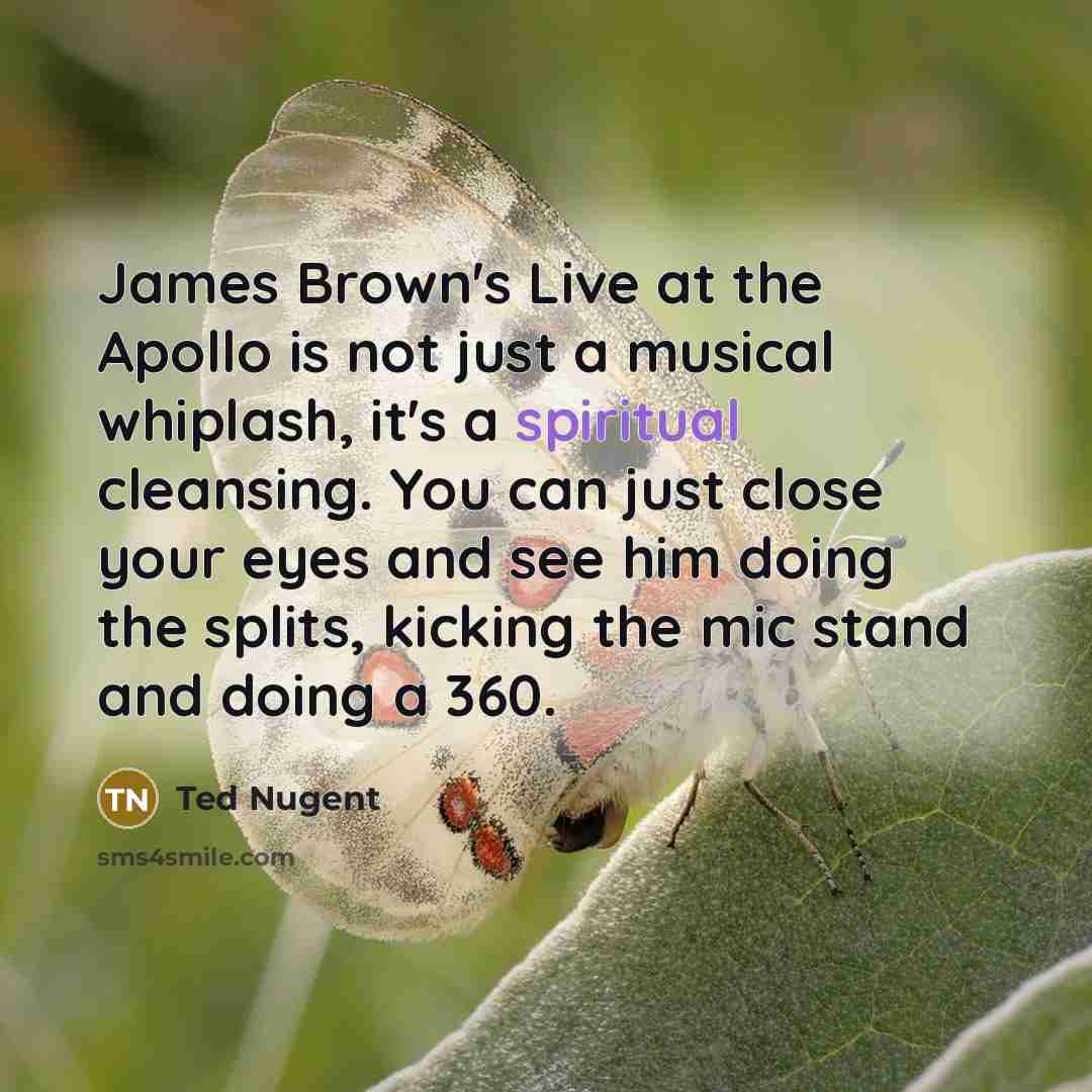 “James Brown's Live at the Apollo is not just a…” quote by Ted Nugent
