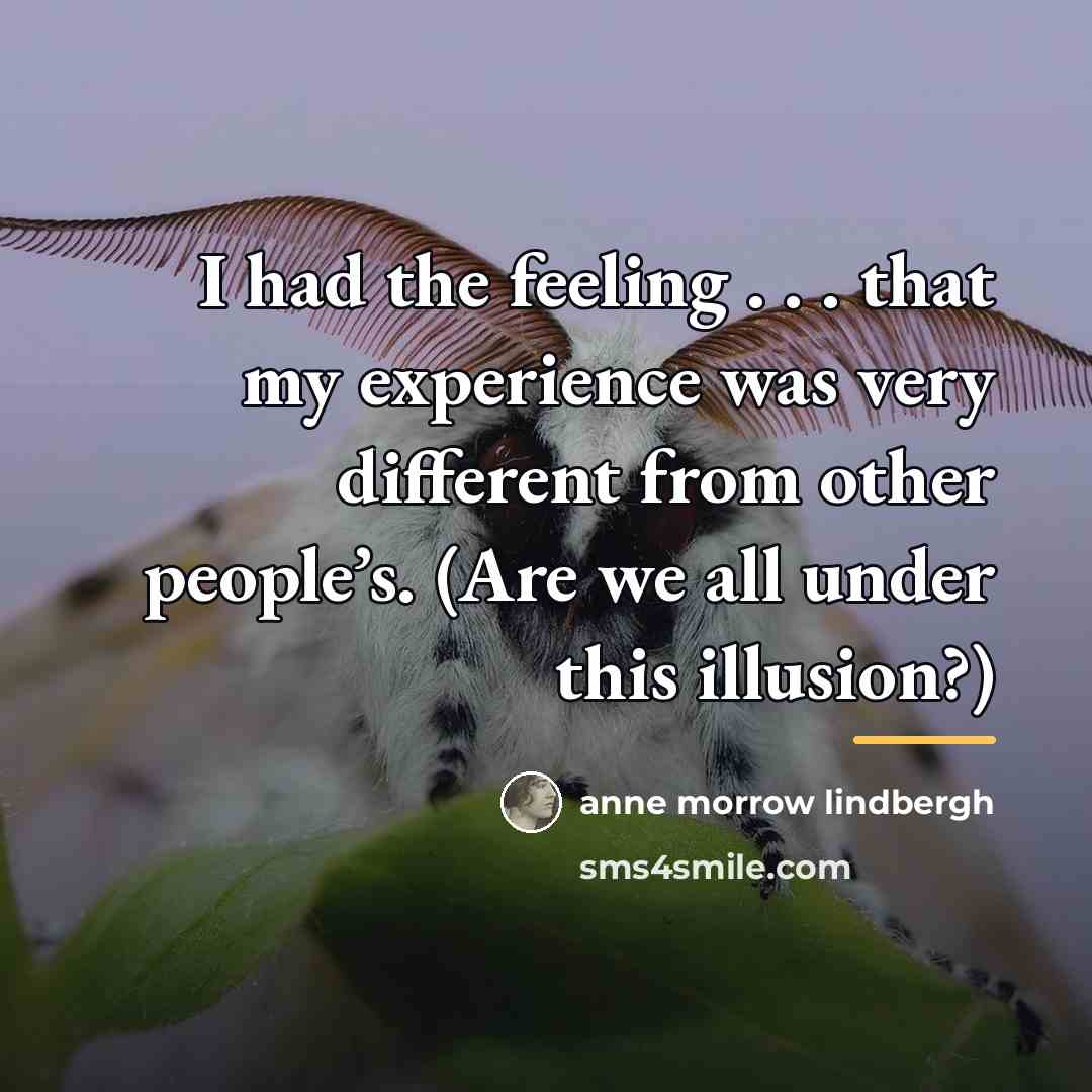 “I had the feeling . . . that my experience…” quote by Anne Morrow Lindbergh
