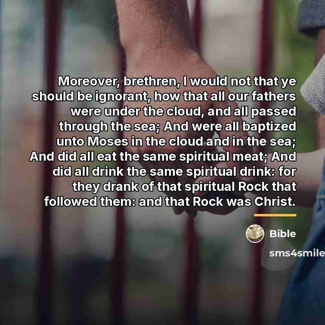 “Moreover, brethren, I would not that ye should be ignorant,…” quote by Bible