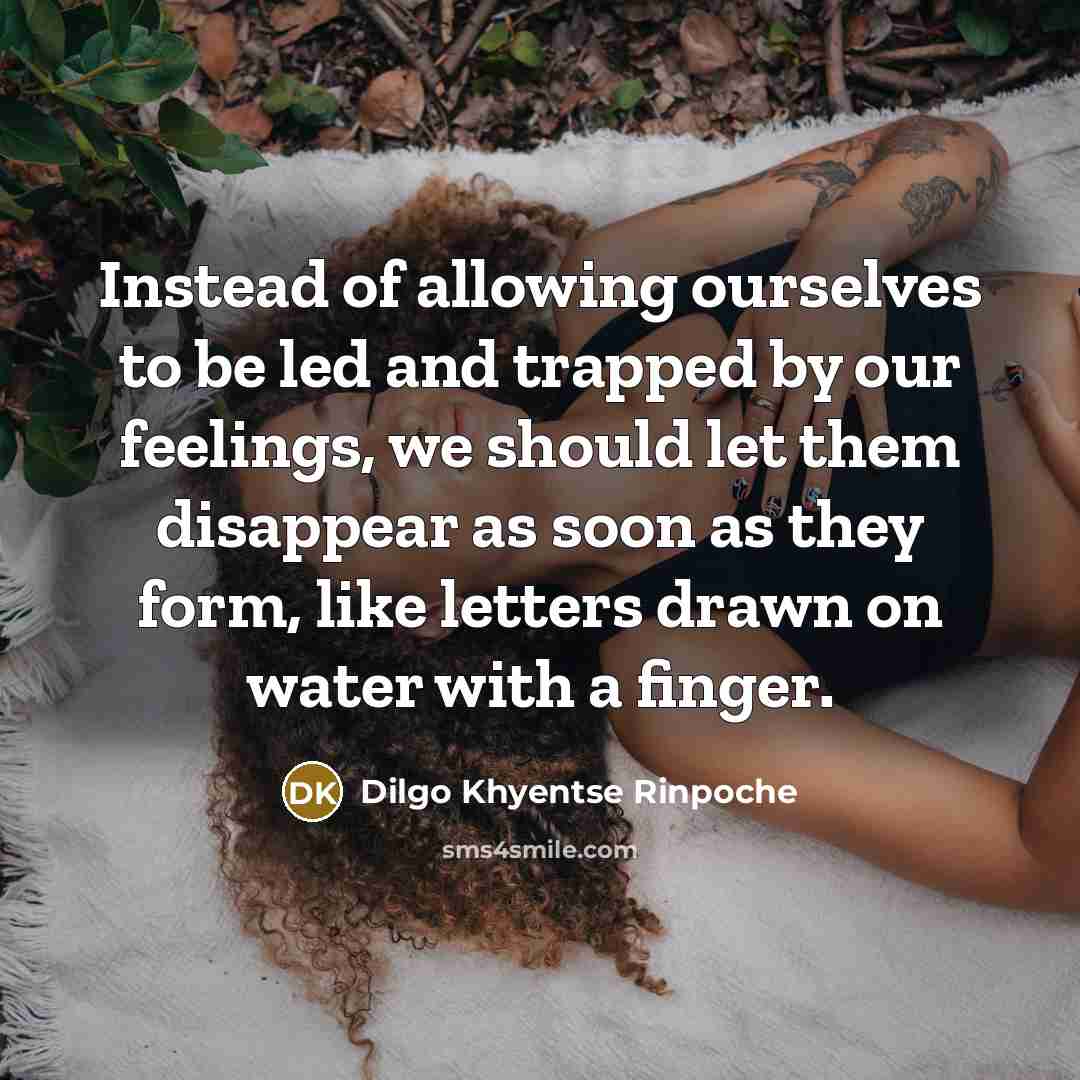 “Instead of allowing ourselves to be led and trapped by…” quote by Dilgo Khyentse Rinpoche
