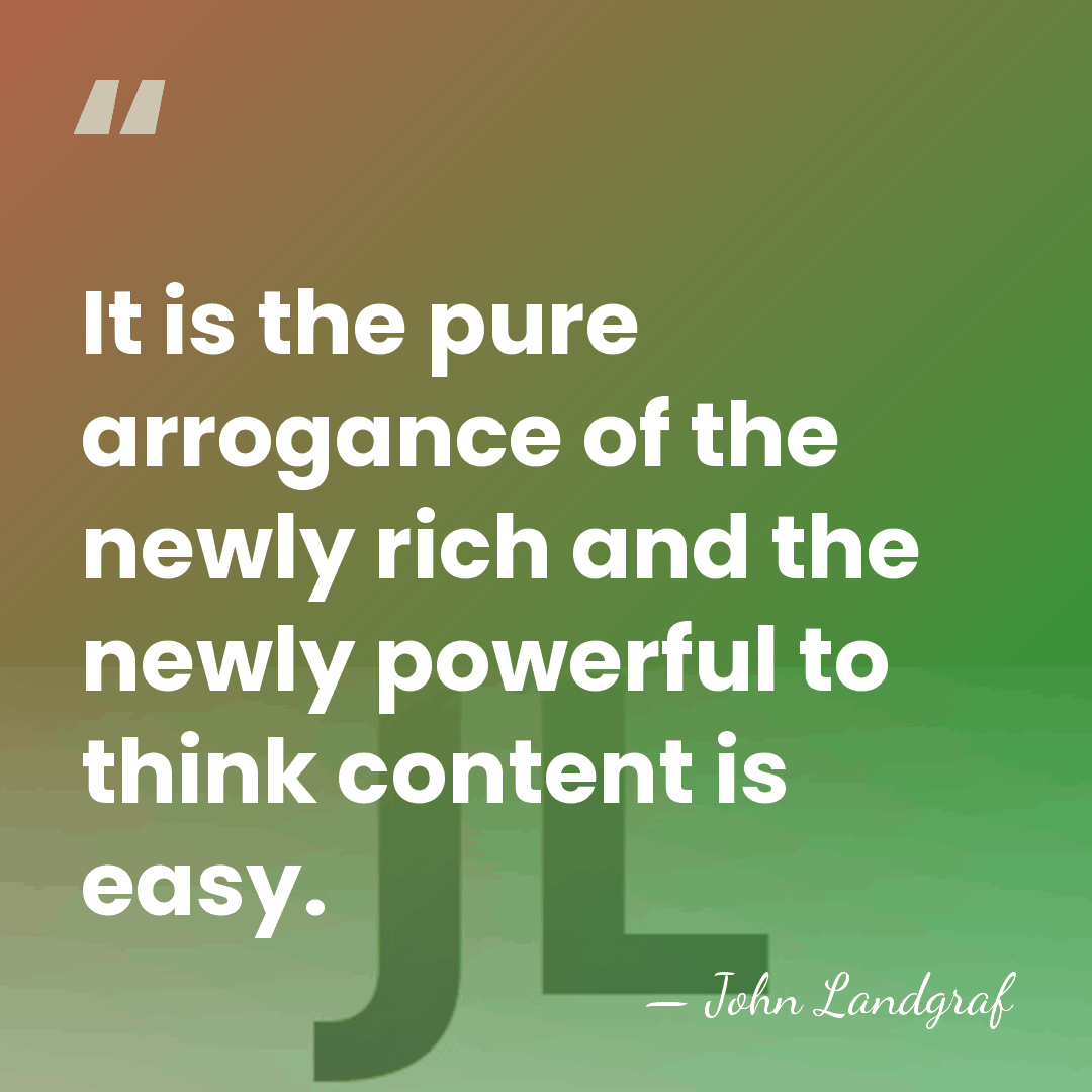 It is the pure arrogance of the newly rich and the newly&hellip; - John Landgraf