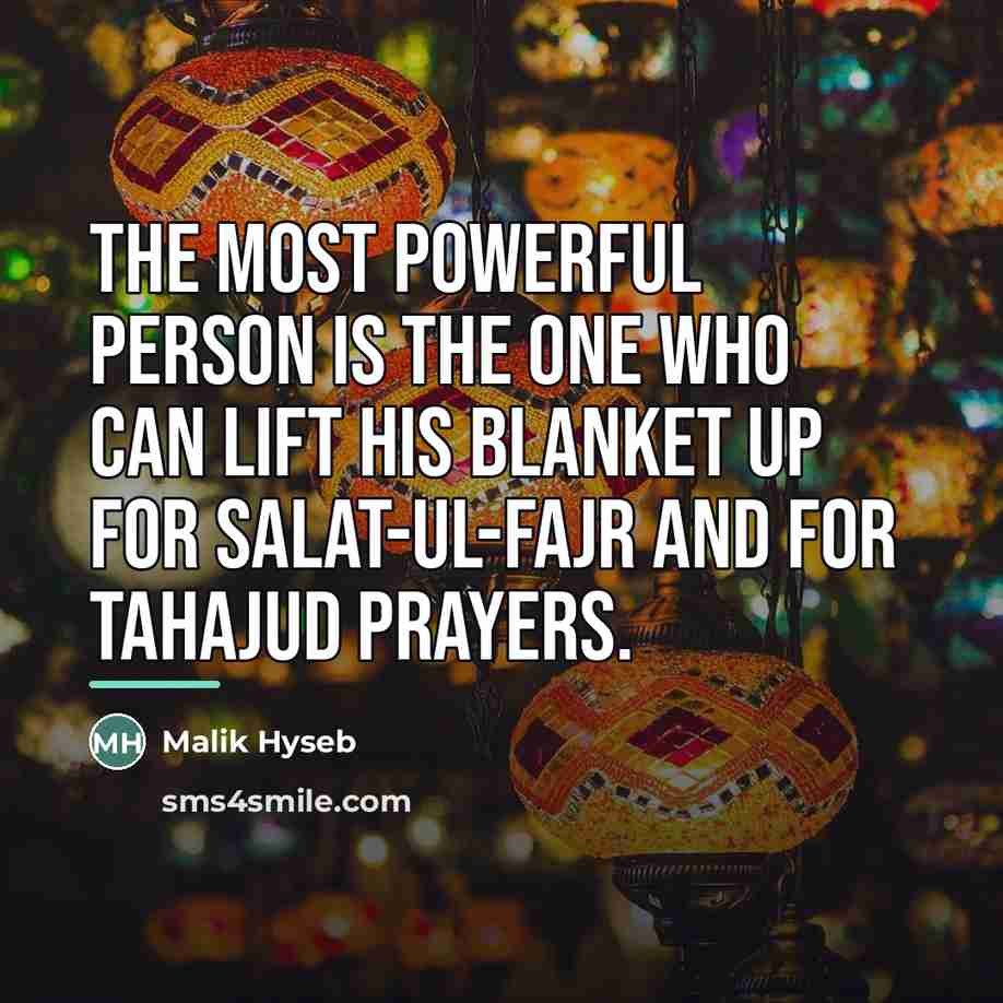 “The most powerful person is the one who can lift…” quote by Malik Hyseb