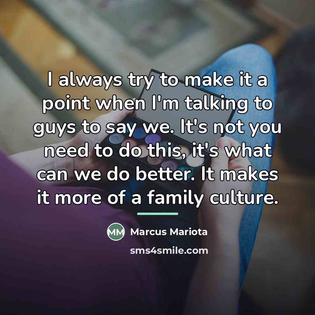 “I always try to make it a point when I'm…” quote by Marcus Mariota